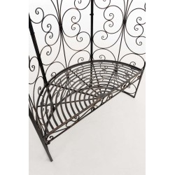 Pabellón semiabierto Rosie con banco de bronce