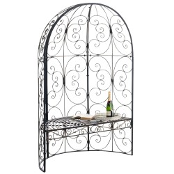 Pabellón semiabierto Rosie con banco de bronce