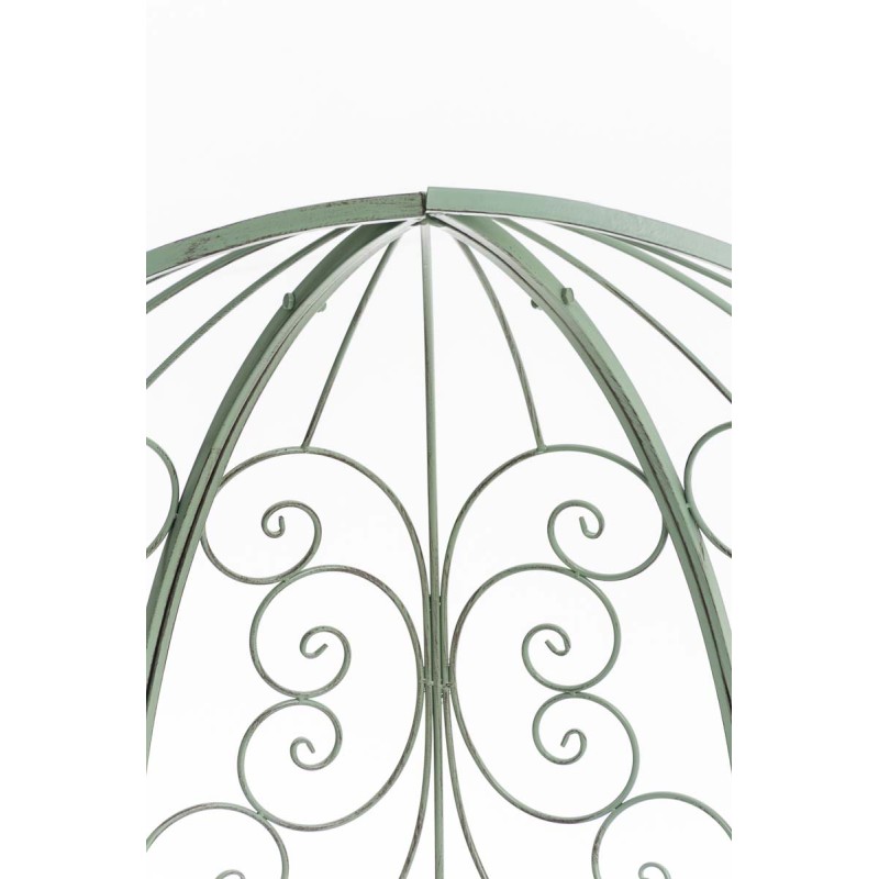 Pabellón semiabierto Rosie con banco verde antiguo