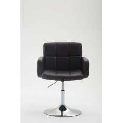 Sillón orejero Los Ángeles en piel sintética marrón