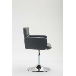 Sillón orejero Los Ángeles en piel sintética gris