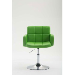 Sillón orejero Los Ángeles en piel sintética verde