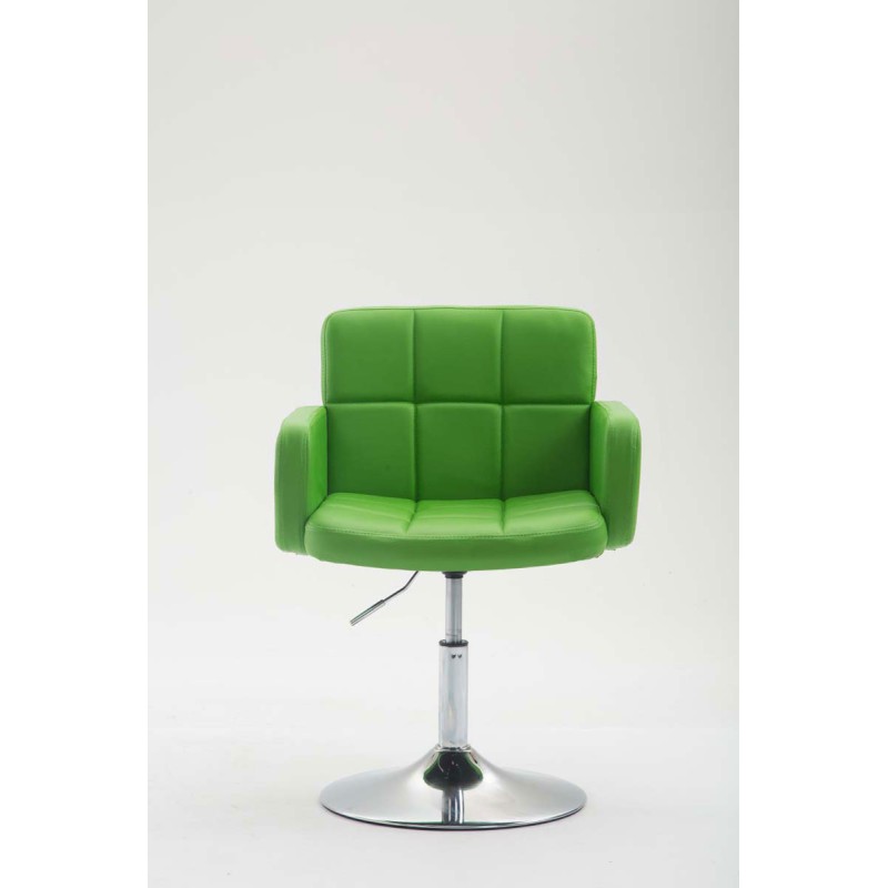 Sillón orejero Los Ángeles en piel sintética verde