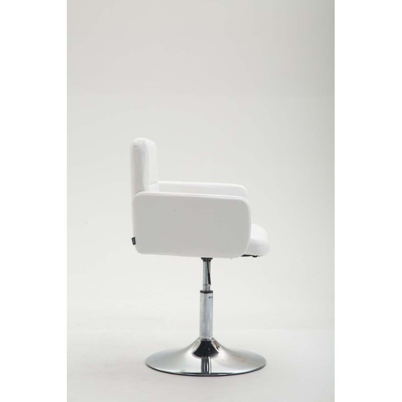 Sillón orejero Los Ángeles en piel sintética blanca