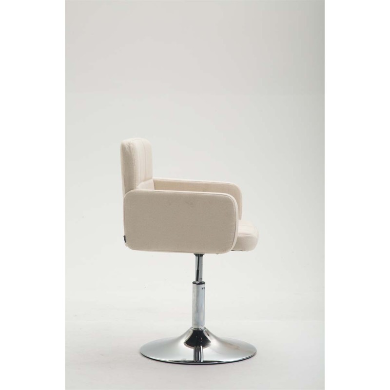 Sillón orejero Los Ángeles en tela color crema