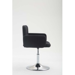 Sillón orejero Los Ángeles en tela negra