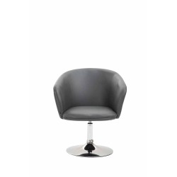 Sillón orejero Arcade en piel sintética gris