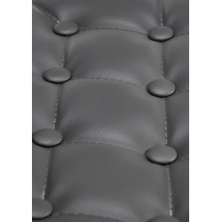 Sillón orejero Dublin en piel sintética gris