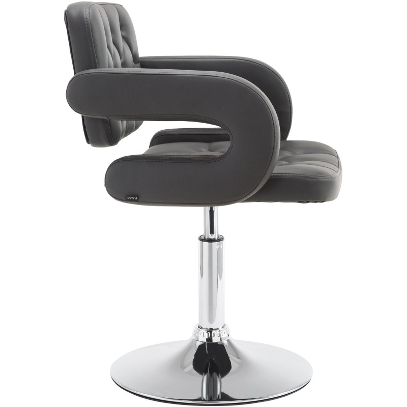 Sillón orejero Dublin en piel sintética gris