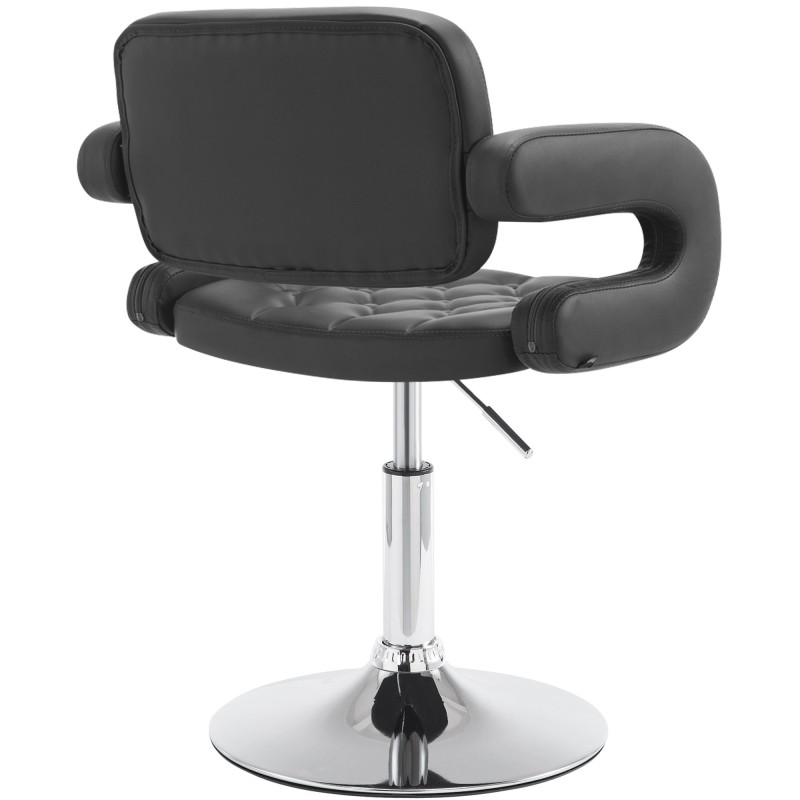 Sillón orejero Dublin en piel sintética negra