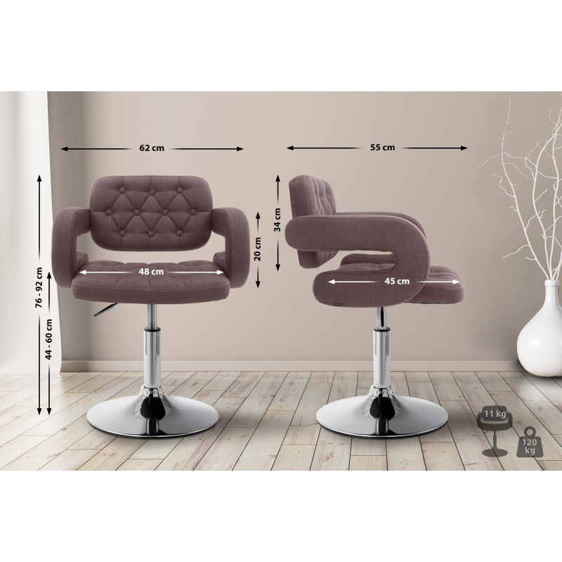 Sillón orejero Dublín en tela marrón