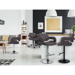 Sillón orejero Dublin en tela gris oscuro