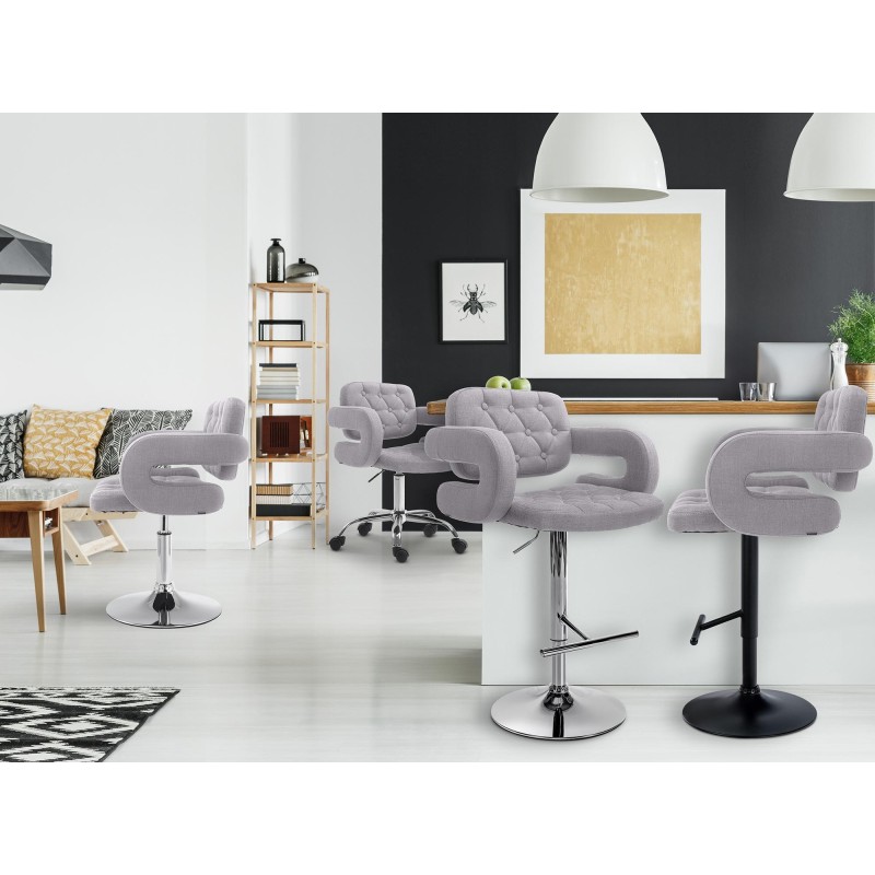 Sillón orejero Dublin en tela gris