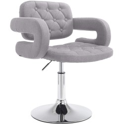 Sillón orejero Dublin en tela gris