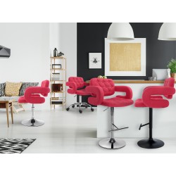 Sillón orejero Dublín en tela roja