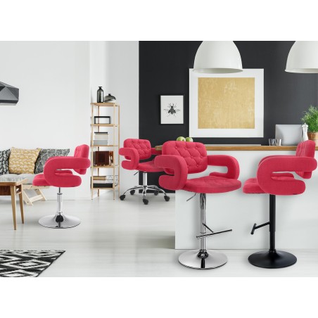 Sillón orejero Dublín en tela roja