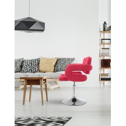 Sillón orejero Dublín en tela roja