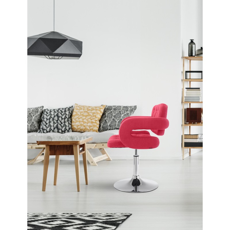 Sillón orejero Dublín en tela roja