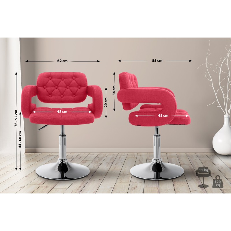 Sillón orejero Dublín en tela roja