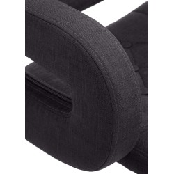 Sillón orejero Dublin en tela negra