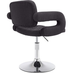 Sillón orejero Dublin en tela negra