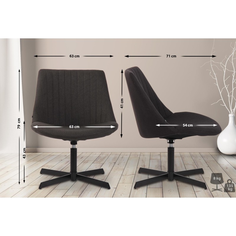 Sillón orejero Granby gris oscuro