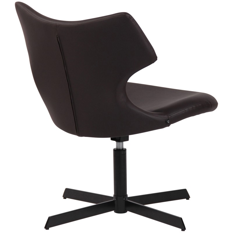 Sillón orejero Welland en piel sintética marrón