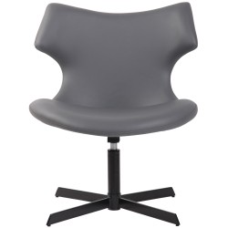 Sillón orejero Welland en piel sintética gris