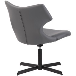 Sillón orejero Welland en piel sintética gris