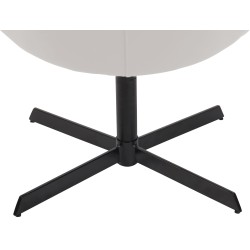 Sillón orejero Welland en piel sintética blanca