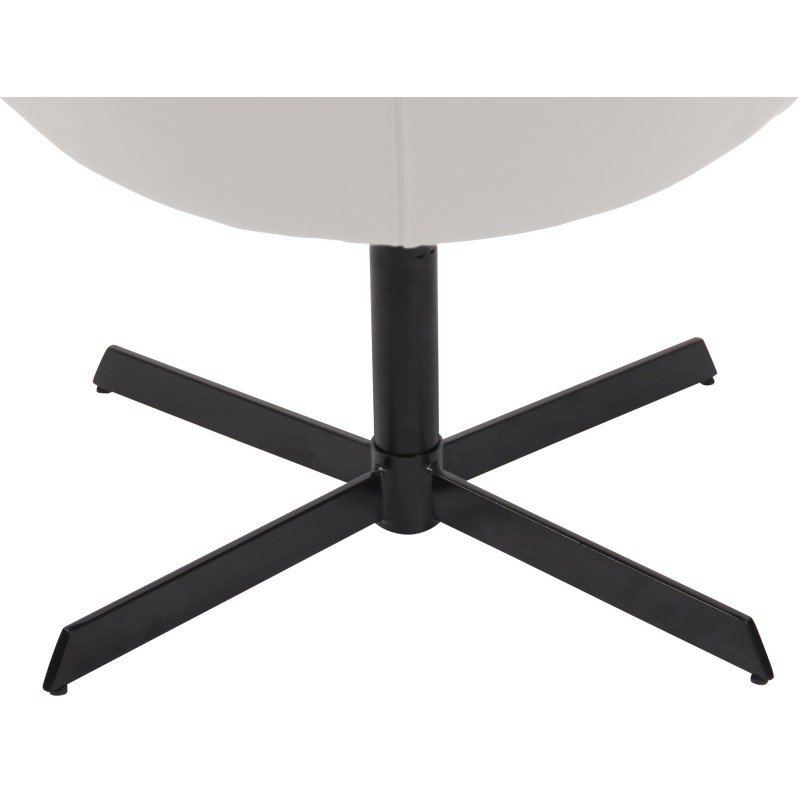 Sillón orejero Welland en piel sintética blanca