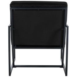 Sillón orejero Avon en terciopelo negro