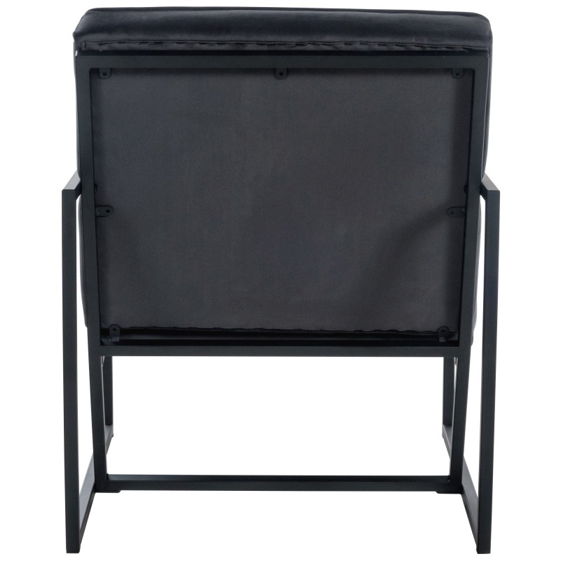 Sillón orejero Avon en terciopelo gris