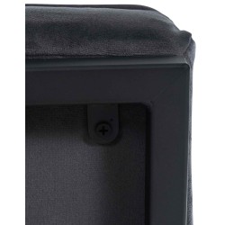 Sillón orejero Avon en terciopelo gris