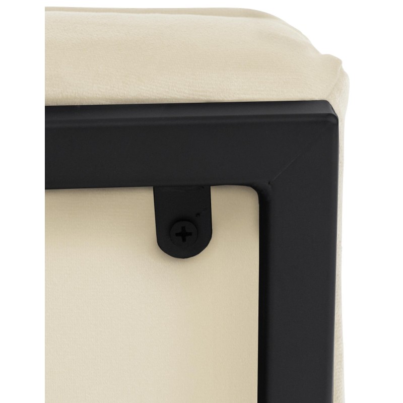 Sillón orejero Avon en terciopelo color crema