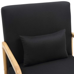 Sillón Hibbing en tela negra