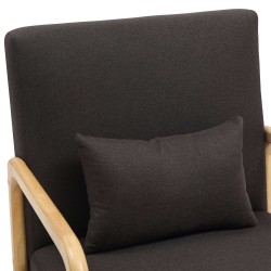 Sillón Hibbing en tela marrón