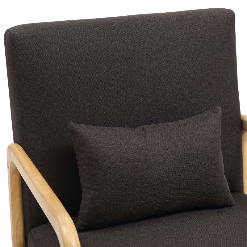 Sillón Hibbing en tela marrón