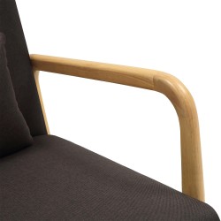 Sillón Hibbing en tela marrón