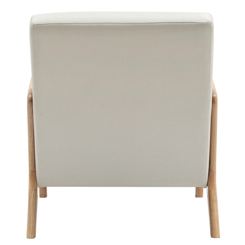 Sillón Hibbing en tela color crema