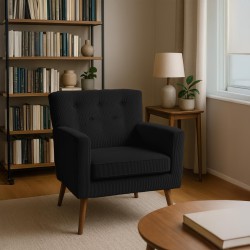 Sillón Kioni Cord, negro Sillón Kioni Cord, negro