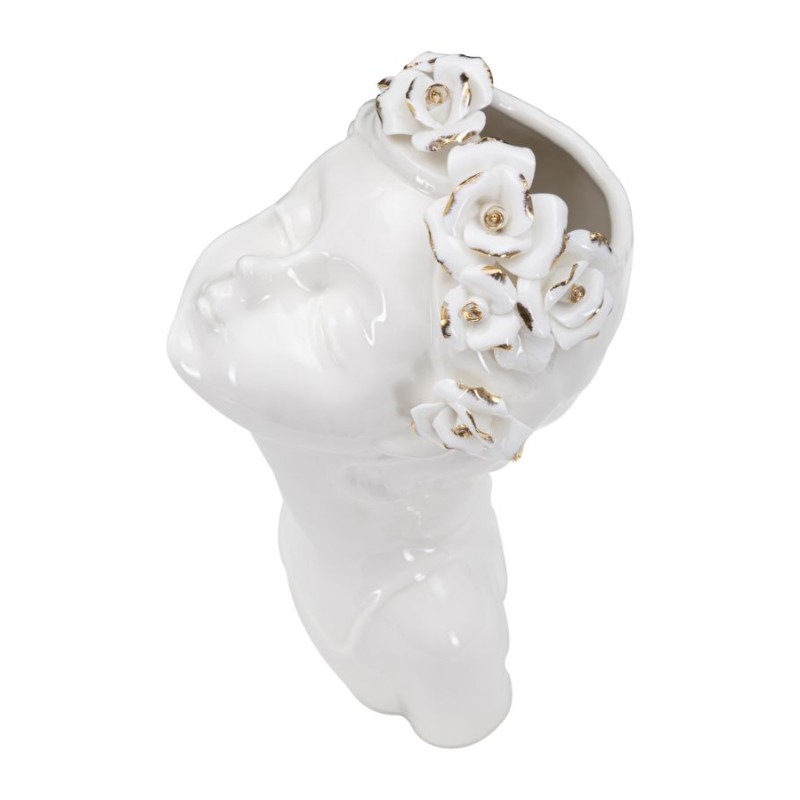 Jarrón Rosas Encantadas Mujer Joven 10x14x26 cm