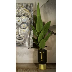 Impresionante jarrón tribal -D- CM Ø 21X45