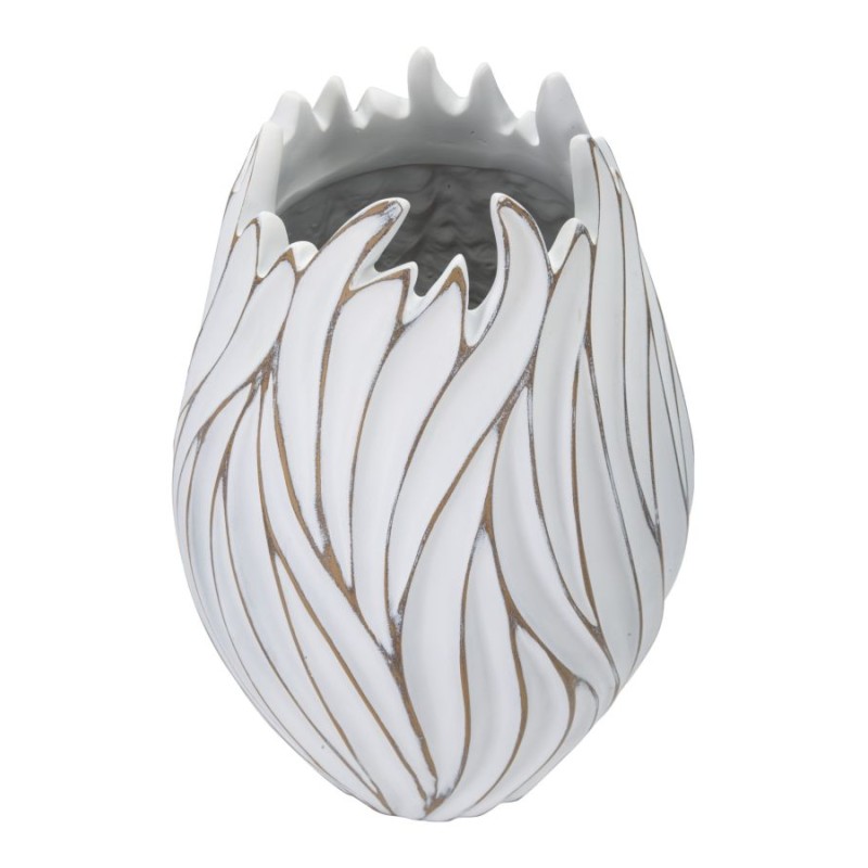 Jarrón de poliresina Honduras estilo boho chic, 27 x 41,5 cm de diámetro.