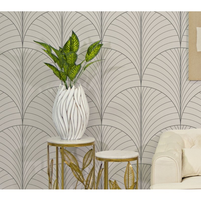 Jarrón de poliresina Honduras estilo boho chic, 27 x 41,5 cm de diámetro.