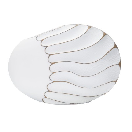 Jarrón de poliresina con líneas refinadas, 34 x 11,5 x 24,5 cm