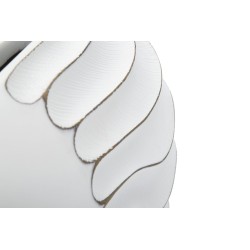 Jarrón de poliresina con líneas refinadas, 34 x 11,5 x 24,5 cm