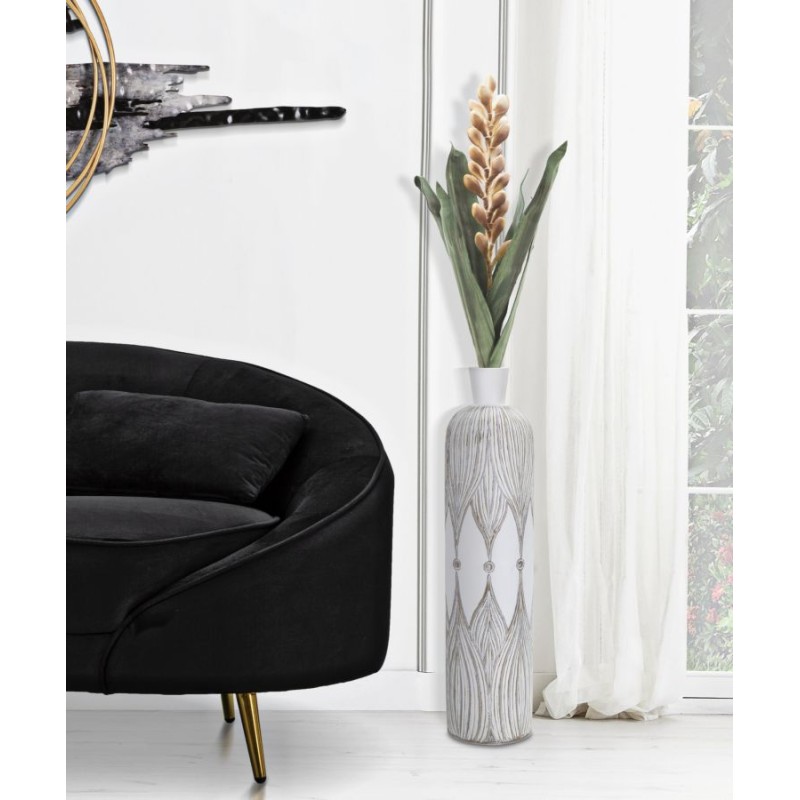 Jarrón de poliresina Atenas refinado CM Ø 15X60