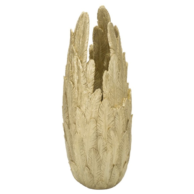 Elegante jarrón de plumas 32 x 34 x 80 cm