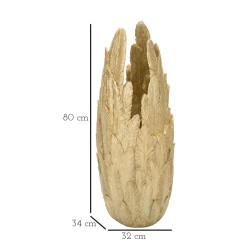 Elegante jarrón de plumas 32 x 34 x 80 cm